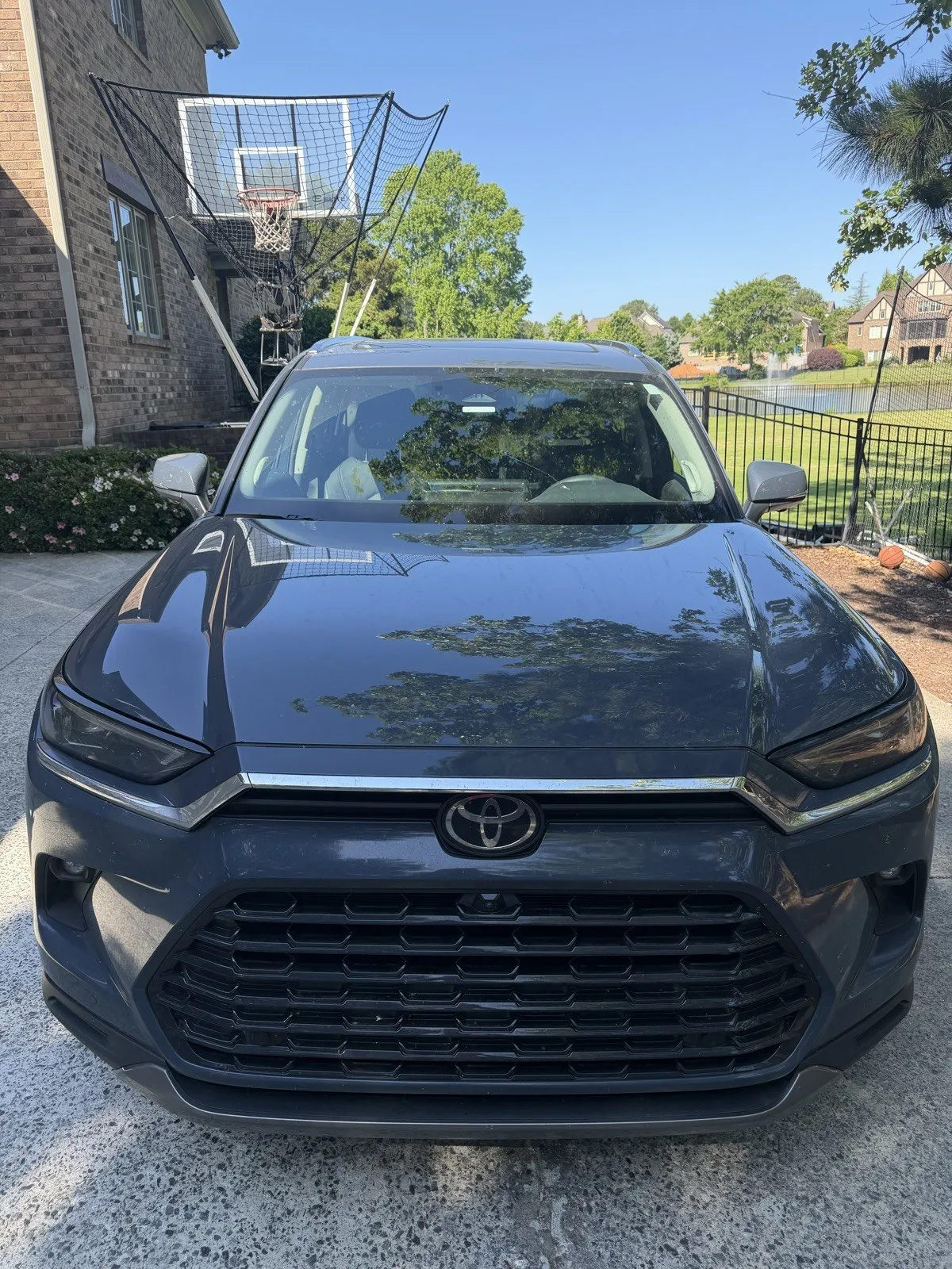 Deep gloss on the hood of a coated Toyota